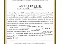 Autorizatie Service Stingatoare